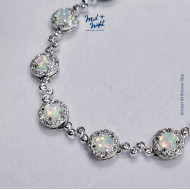 October Birthstone-Opal Bubble Bracelet